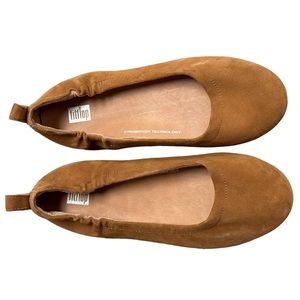 FitFlop Allegro Suede Leather Slip On Ballet Flats Size 8.5